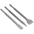 thumbnail image 4 of 3Pcs Chisel Carbon Steel Scaling Flat Point Rotating Hammer Drill Bits for Tile Concrete WorkRound Handle, 4 of 5