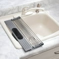 thumbnail image 4 of Over-the-Sink Roll-Up Drying Rack with Utensil Holder by Home Marketplace, 4 of 7