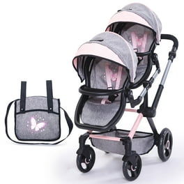 Double Dolls Pram Argos Garden Twin Doll Stroller W/ Front Swivel