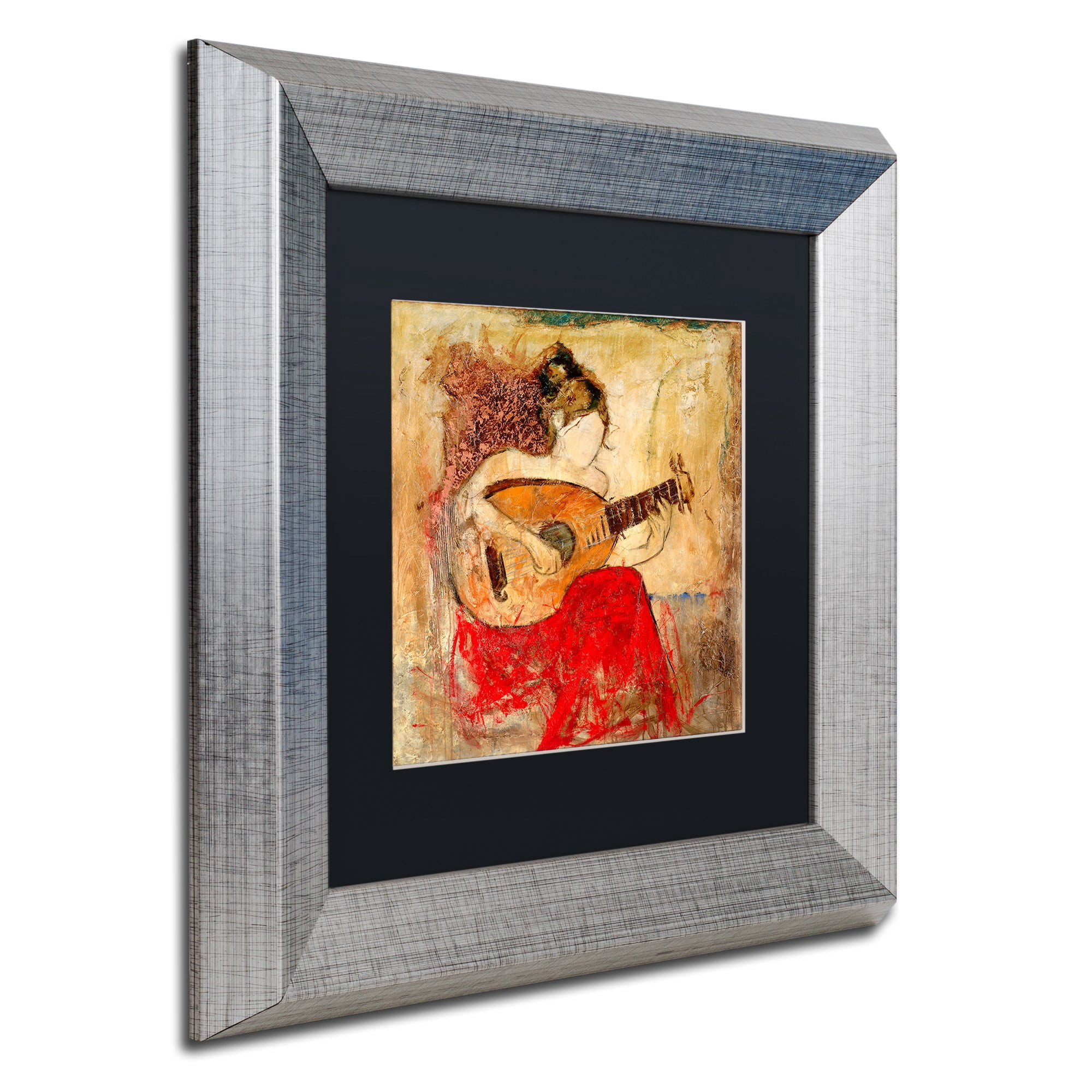 Trademark Fine Art "Vanessa" Canvas Art by Joarez, Black Matte, Silver Frame