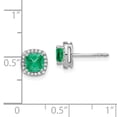 thumbnail image 3 of Primal Gold 14 Karat White Gold Emerald and Diamond Earrings, 3 of 5