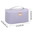 thumbnail image 3 of Travel Makeup Bag, Large Cosmetic Organizer Case Travel Toiletry Storage Train Case for Women and Girls, 3 of 4