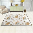 thumbnail image 2 of Dreamtimes Watercolor Autumn Rabbit Area Rug 72x48in Cute Mushroom Fall Non-Slip Floor Carpet Comfort Floor Mats Decor for Indoor Living Dining Room and Bedroom Area, 2 of 7
