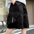 thumbnail image 3 of Hurxie Boys Cargo Shorts Quick Dry Hiking Shorts Lightweight Athletic Short with Pockets Outdoors Black,11-12 Years, 3 of 5