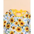 thumbnail image 5 of KIMI BEAR Newborn Baby Girls One-piece Swimsuit 0-3 Months Bathing Suit Ruffle Long Sleeves Floral Beach Wear UPF 50+ Rash Guard Swimwear with Hat 2pcs Yellow, 5 of 10