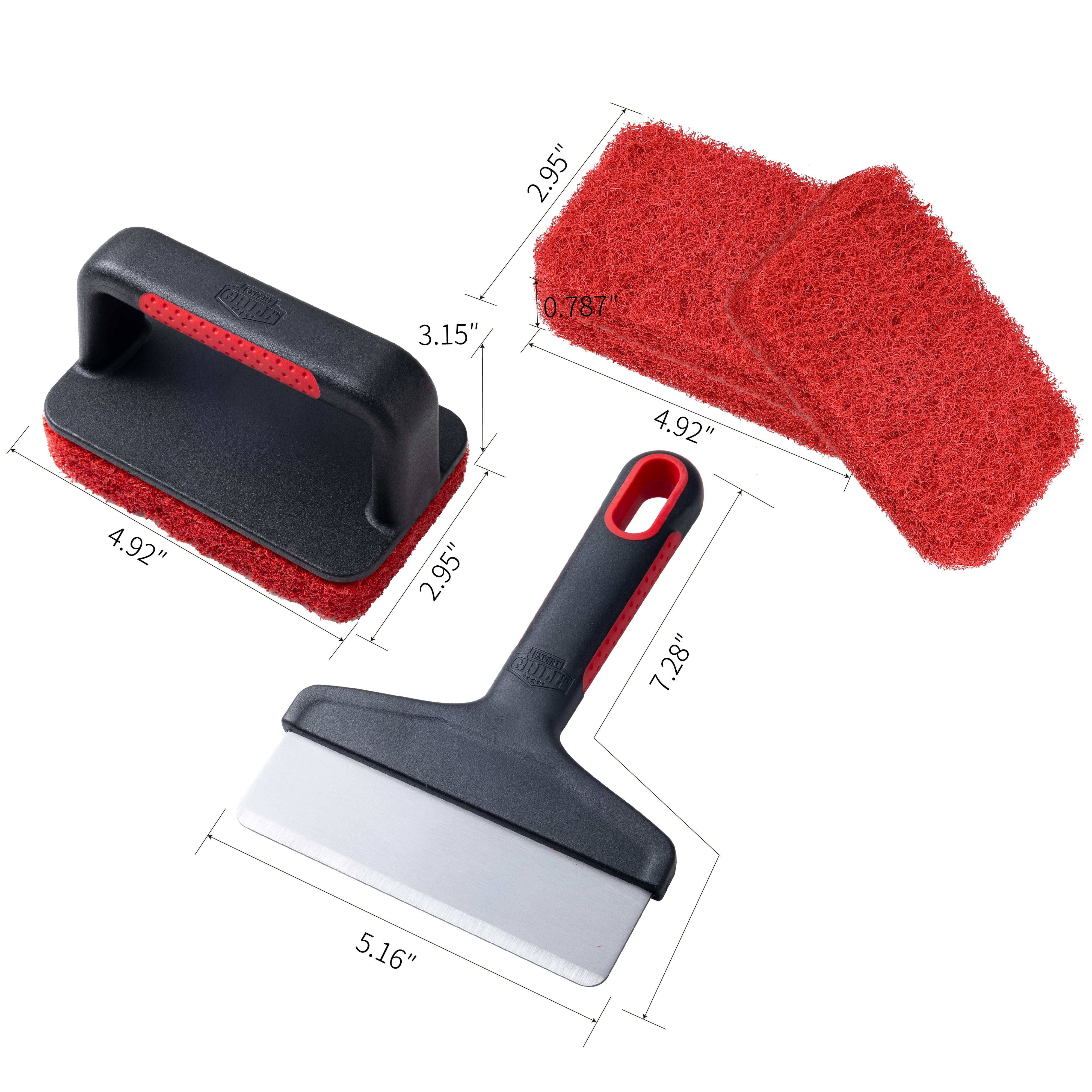 Expert Grill SS+PP Griddle Cleaning Kit,5-Pieces