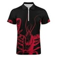 thumbnail image 4 of BE MY LOBSTER Men Zipper T-shirt Summer Casual Short Sleeve T-shirt Top, 4 of 7