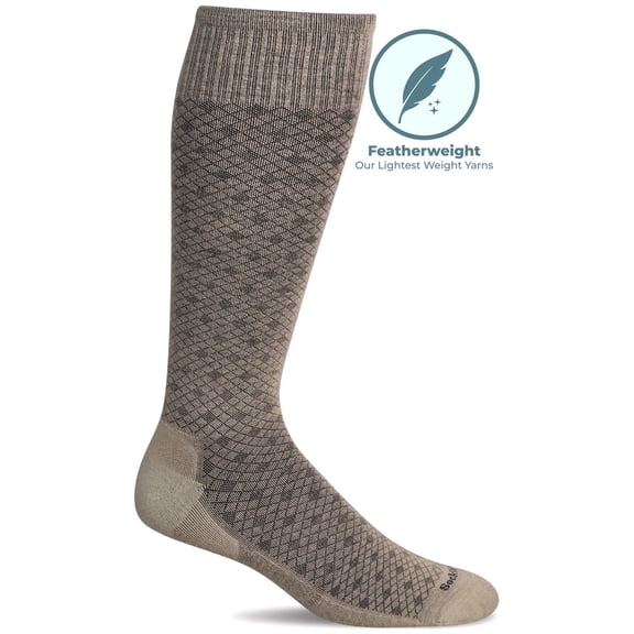 Sockwell Men's Featherweight No Cushion 15-20 mmHg Knee-High Compression Socks