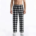 thumbnail image 6 of QATAINLAV Mens Pajama Pants Fashion Plaid Sleep & Lounge Pants Casual Drawstring Straight Leg Sweatpant PJ Bottoms Dark Gray M Ofertas en Walmart, 6 of 7