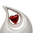 thumbnail image 5 of 10" Teardrop Ceramic Vase with Red Heart Accent – Modern Decorative Sculpture for Home Décor, Tabletop Centerpiece Gift, 5 of 9