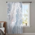 thumbnail image 4 of Light Blue Marble Sheer Curtains 96 Inches Long, Modern Abstract Ombre Minimalism Art Light Filering Curtains, Privacy Drapes Simi Floor to Veiling Curtain for Living Room Large Window Treatment, 4 of 9