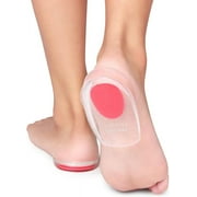 2 Pack - KidSole Shock Absorbing Lightweight Gel Heel Cups for Kid's with Sensitive Heels, Heel Spurs, Plantar Fasciitis, or Ankle Pain (Pink) (Red) (Pink Kids Size 2-6) (Pink Kids Size 2-6)