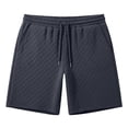 thumbnail image 5 of WERYOUNG Men's Casual Shorts Solid Color Elastic Waist Everyday Wear Loose Fit Athletic Wear With Pockets And Drawstring Camping Walking Soft Breathable Bottom, 5 of 5