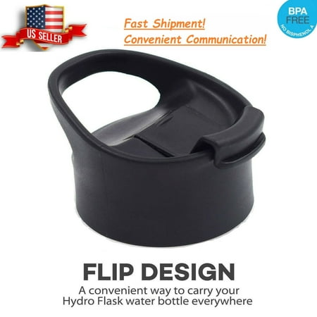 

Flip Lid Compatible With Hydro Flask Wide Mouth Water Bottles Replacement Top 2.2 Mouth Insulated Bottle Coffee Turn Bottle into Tumbler BPA-Free (Black)