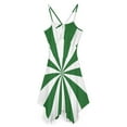 thumbnail image 2 of Aesthetic Emerald Green And White Sunburst Dress Elegant Party Dresses Evening Dresses Women Dress Long Dresses Sleeveless Dress Ladies Dresses, 2 of 4
