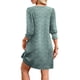 thumbnail image 4 of Vestido WIHOLL Talla grande 2025 con cuello en V y manga 3/4 para mujer, 4 of 4
