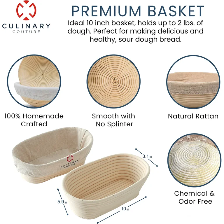Ibili Proofing Basket Banneton Loaf 10 - Stock Culinary Goods