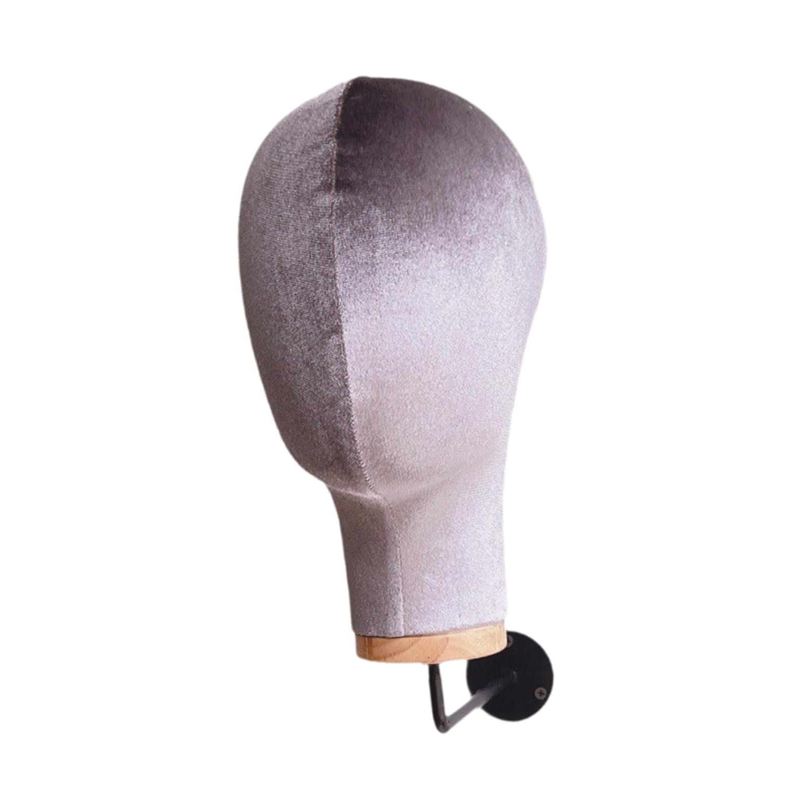 Serenable Mannequin Head, Wall Mount Stand Sturdy Wall Hat Rack, Fashion Lightweight Manikin Head Holder for Home Shopping Mall Gray