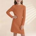 thumbnail image 2 of TBWNWG Girls Slim Fit Bodycon Dress Winter Warm Stretchy Turtleneck Long Sleeve Casual Outfit for Toddlers And Kids With Soft for Daily Wear Holiday Party,Size 11-12 Years, 2 of 5