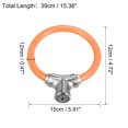 thumbnail image 4 of 39cmx12mm Bicicleta Cerraduras Cable Anti Robo Anillo Cerradura con Llave naranja Unique Bargains candados para bicicletas con cable, 4 of 8