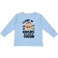 thumbnail image 3 of Inktastic Monkey I Love Hanging out with My Cousin Boys or Girls Long Sleeve Toddler T-Shirt, 3 of 5