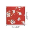 thumbnail image 2 of INSPIRE CHIC Father's Day Men's Floral Print Soft Pocket Squares 1 Pcs Red One Size, 2 of 5