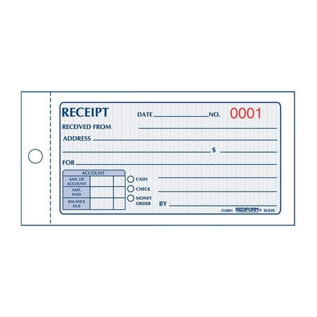 Rediform, RED8L820, Money Receipt 2/Part Collection Forms, 1 Each, (Best App For Saving Receipts)