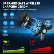 Cshidworld 3 in 1 Wireless Charger for Multple Devices, 15W Fast Magnetic Charging Station for iPhone 17 16e 15 14 13 12 Pro Max, Charging Stand for iWatch 11 10 9 8 7 6 5 4 3 Ultra AirPod 2 3 4 Pro