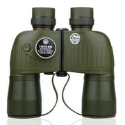 LAKWAR Binocular for Adults w/ Rangefinder & Compass, 10X50 Marine Binoculars Optical Long Tube Telescope BAK4 Prism FMC Lens