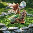 thumbnail image 3 of sruoe Garden Statues for Outside, Decoration Ground Insert, Fairy Flower Pot Decor, Flat Acrylic Patio Decor, Bohemian Garden Statue, Outdoor Lawn Ornament for Home and Yard, 3 of 6