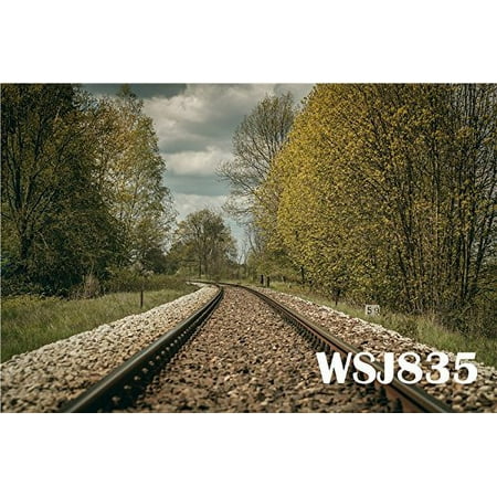 Image of GreenDecor 7x5ft Railway Photography Backdrop Photo Background Studio Prop