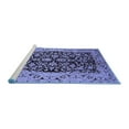 thumbnail image 2 of Ahgly Company Machine Washable Indoor Round Oriental Blue Industrial Area Rugs, 5' Round, 2 of 4