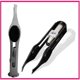 thumbnail image 2 of pinzas con luces LED para maquillaje, de acero inoxidable, color plateado., 2 of 5