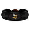 thumbnail image 1 of Minnesota Vikings Bracelet Team Color Tonal Black Football, 1 of 1