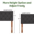 thumbnail image 6 of Someet Upholstered Headboard for Twin Size, Adjustable Height Headboard, Modern Diamond Tufting Solid Wood Headboard, Dark Gray, 6 of 9
