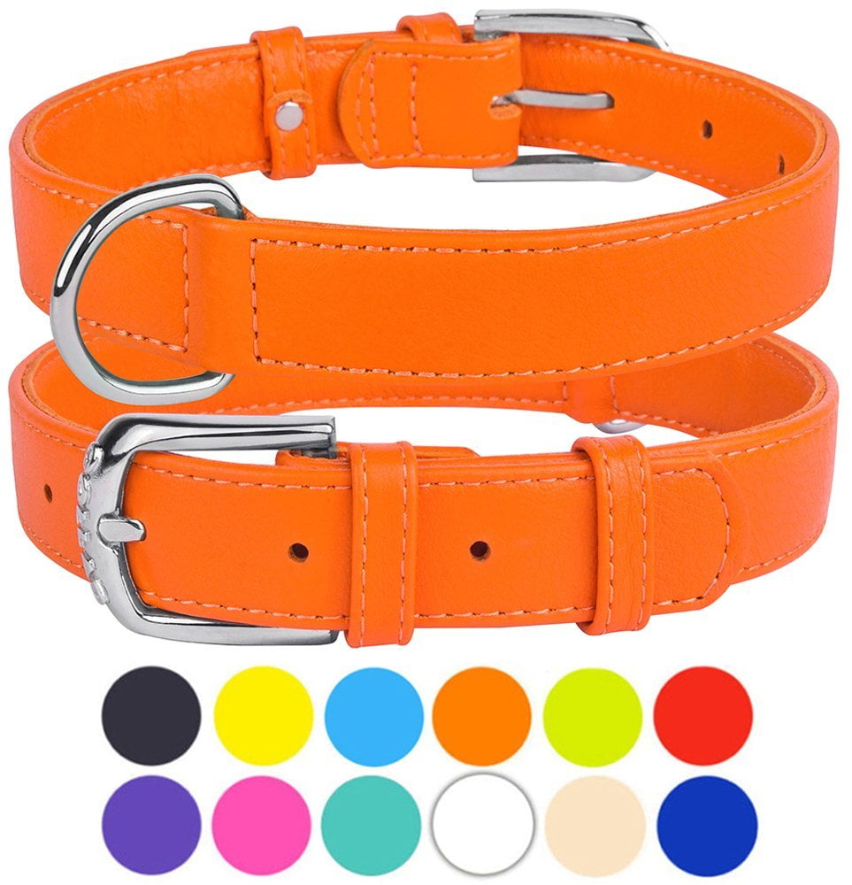 soft leather dog collars