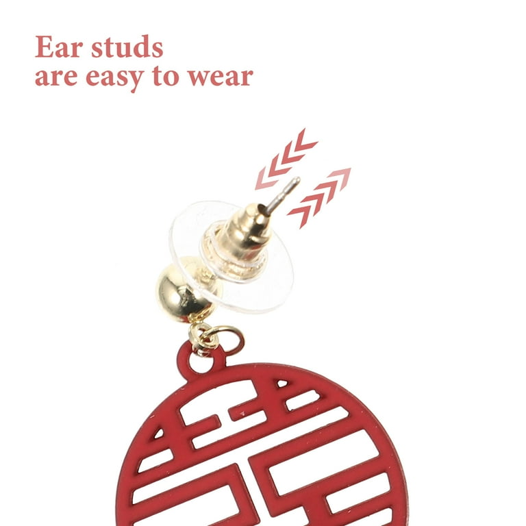 5 Pairs Chinese Dangle Statement Earrings Lunar New Year Earrings