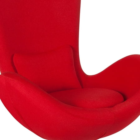 Flash Furniture - Egg Series Side Reception Chair with Bowed Seat - Red Fabric