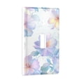 thumbnail image 2 of Yayeee Toggle Light Switch Wall Plate 1-Gang 4.5"x2.7" Home Decorative Outlet Cover, Pastel Flower Pattern, 2 of 7