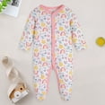 thumbnail image 2 of enyan Newborn Boy Girl Outfits Baby Boy Footie Pajamas Button Romper Footed Sleep N Play Sleepwear Baby Boy Girl Clothes（Light Pink,6-9 Months）, 2 of 5