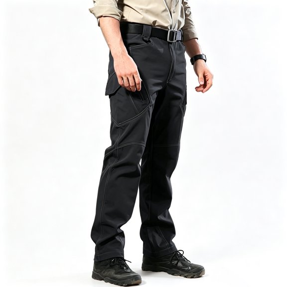 Rugged Relaxed Fit Utility Cargo Pants, Travel Casual Daily Wear Trousers