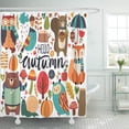 thumbnail image 1 of ABPHQTO Kid Cute Autumn Woodland Animals y Fall Floral Forest Cortina de ducha de poliéster 152x180 cm ABPHQTO PKNMT60x72Shower-989, 1 of 2