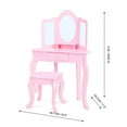 thumbnail image 5 of Fantasy Fields Lady Alessandra Kids Play Vanity Table & Stool - Pink, 5 of 12