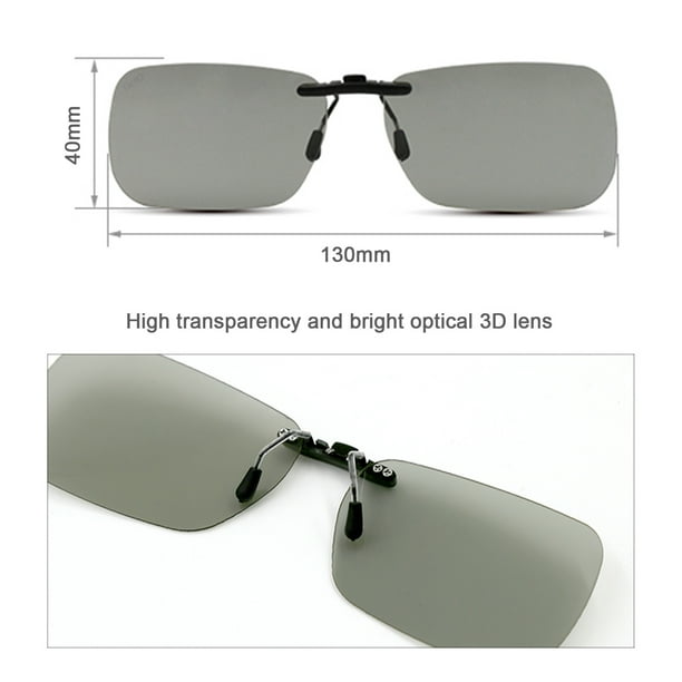 Clip sur la circulaire passive des lunettes 3D polarisées clip pour LG TV 3D  Cinema Film-grise