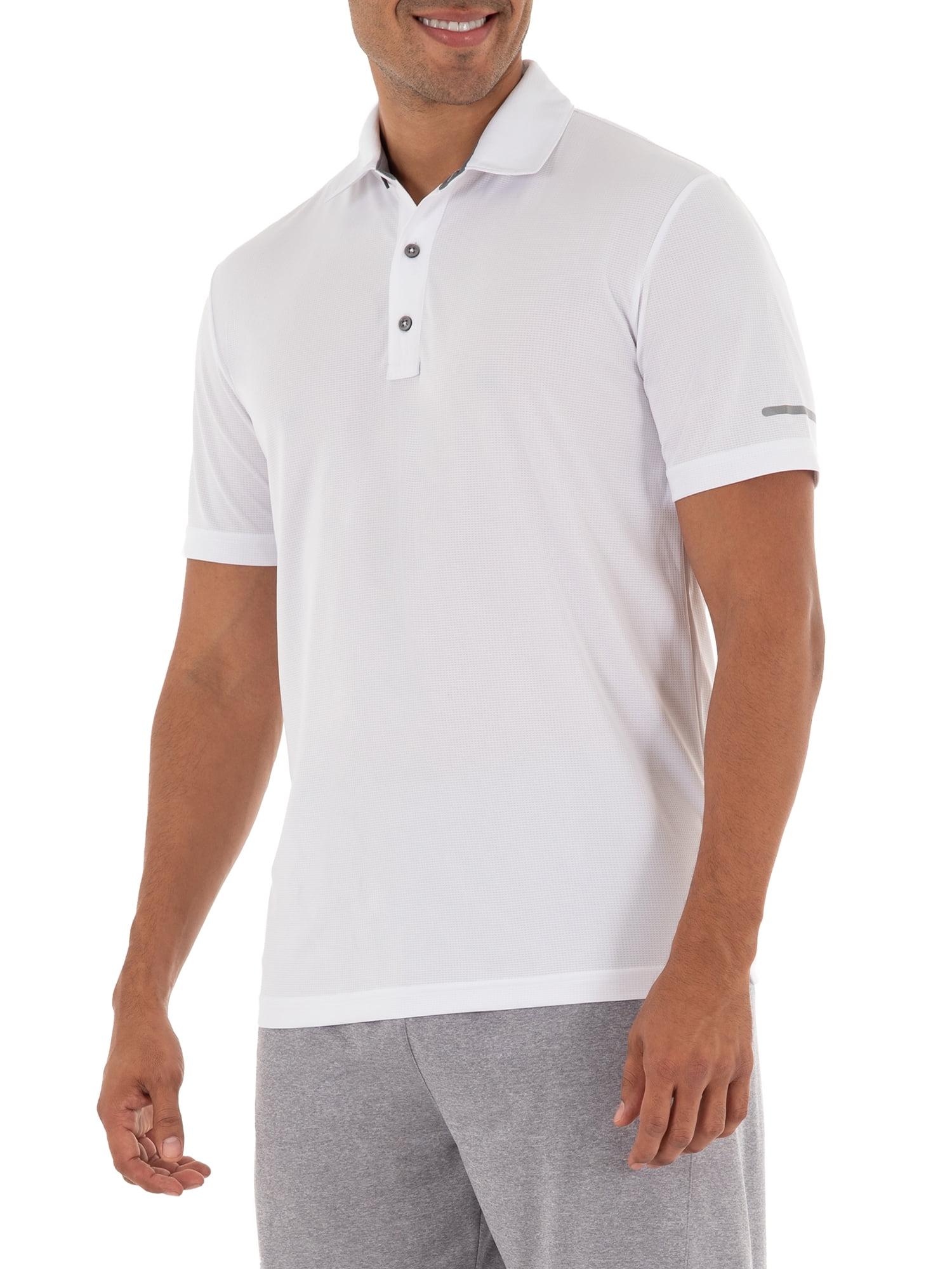 Athletic Works Men's and Big Men's Quick Dry Polo, up to 3XL