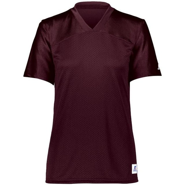 Ladies Solid Flag Football Jersey, Maroon - Extra Large