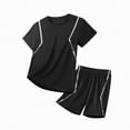 thumbnail image 4 of UAYOTSE Boys Kids and Girls Short Sleeve Suit Casual Quick Drying Sports Suit Football/Soccer T Shirt and Shorts Tracksuit Sets,Sizes 5-6 Years, 4 of 4