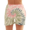 thumbnail image 3 of Just Love Women's Loop Terry Tie Dye Shorts - Comfortable and Stylish Loungewear for Summer (Tie Dye Aqua Pink and Grey Swirl, X-Large), 3 of 3