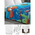 thumbnail image 5 of Twin Size Flat Sheet Only, Ocean Coral Fish Soft Brushed Microfiber Bed Sheets, Colorful Underwater World Seagrass Hotel Quality Breathable Bedding Top Sheet, Easy Care, 66"x96", 5 of 9