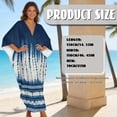 thumbnail image 7 of Xixirimido Blue Tie-dye Print Kaftan Dresses for Women Plus Size V-Neck Moo Moos Batwing Sleeve Caftan Beach Dress Bathing Suit Cover-Up Loungewear, 7 of 7